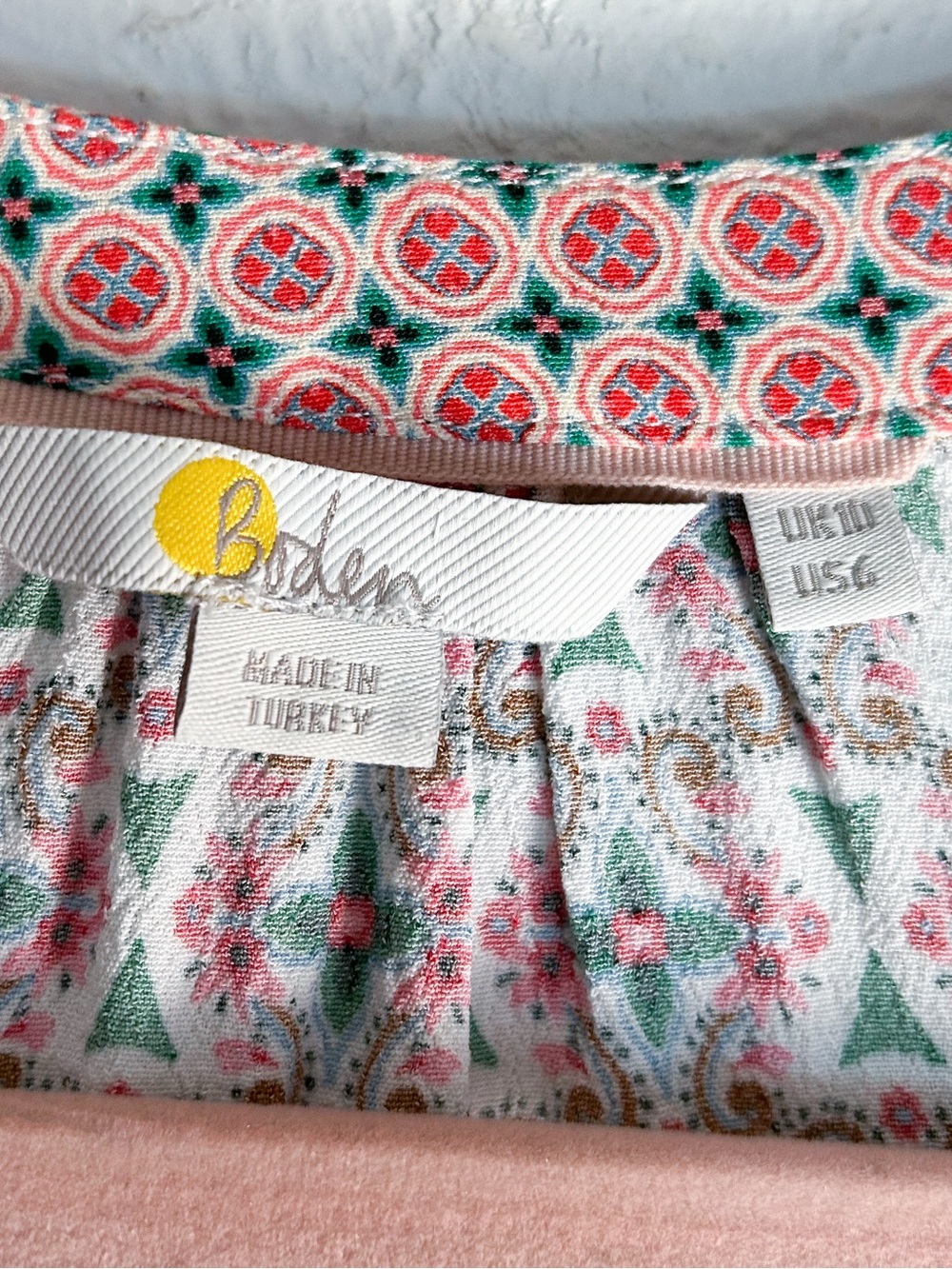Boden Easy Henley Dress Mixed Print Belted Maxi Midi Dress Sz 6 Prairie Boho - Picture 5 of 10